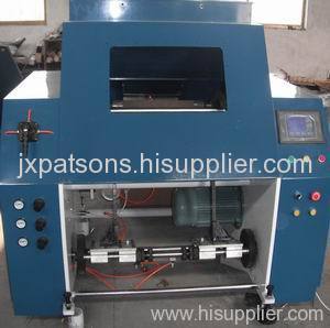 Automatic multistation stretch film rewinding machine