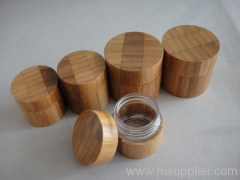 bamboo cream jars, cream containers, cosmetic jars