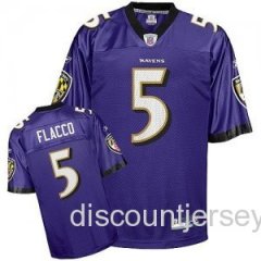 Baltimore Ravens Joe Flacco 5 Purple NFL Jerseys