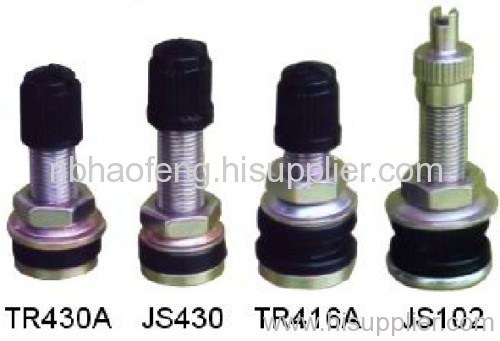Clamp-in valves TR 430 for motorcycle and truck