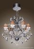 decorative candle chandelier with fabric shade