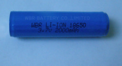 Li-ion 18650 3.7V 2000mAH Battery