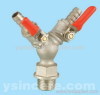 brass gas valve casting body steel handle