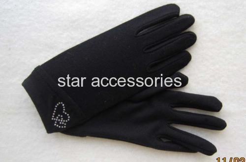 acrylic gloves with rhinestones
