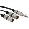 6.35 stereo jack to 2 XLR cables