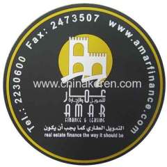 Soft PVC black round Coaster