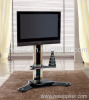 Black Tempered Glass Corner LCD DVD TV Stands