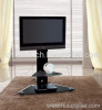 Fashion Design Black Tempered Glass LCD TV Stands