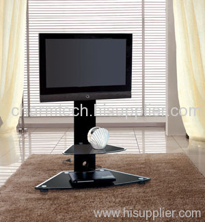 Fashion Design Black Tempered Glass LCD TV Stands