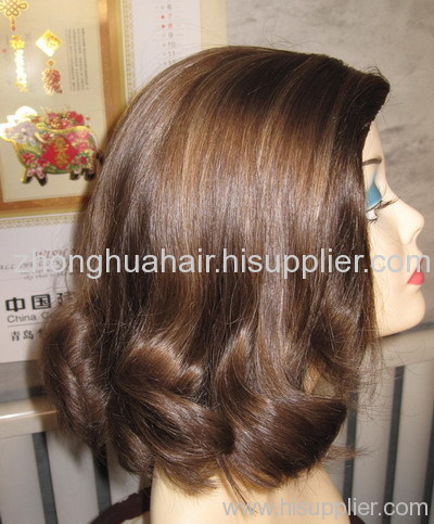 kosher wigs straight style with bounce at end