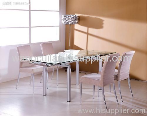 painted tempered glass dining table&chairs