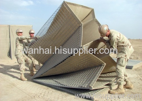 Military Barrier made of welded mesh panel