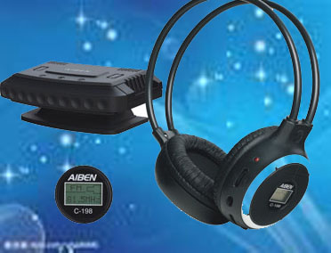 TV wireless Headphone with Radio & Microphone