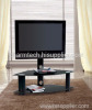 Black Tempered Glass Corner LCD Plasma TV Stand