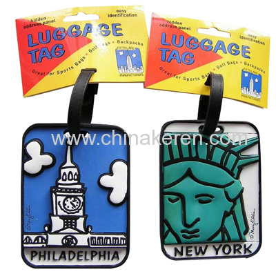 soft PVC 3D Luggage Tags