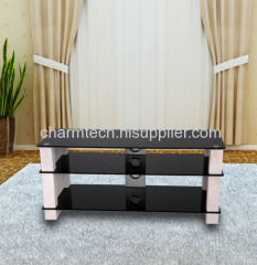 Black Glass Spray Alligatoring Lacquer MDF TV Stand