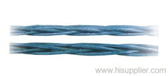 Anti twisting braided steel rope