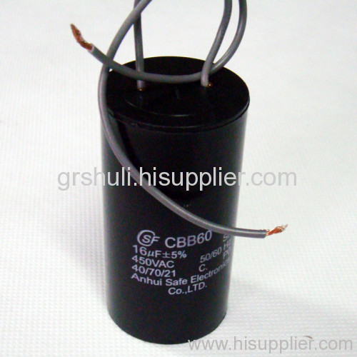 plastic case cbb60 capacitor