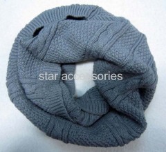 acrylic cable knitted wide snood
