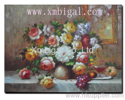 Still life flower oil painting