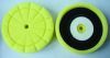 yellow round car care polishing sponge