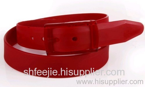 Red fashion echo-friendly plastic belt