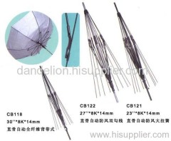 straight fiberglass auto umbrellas