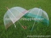 straight transparent umbrellas