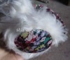 cotton printed earmuff with fake fur lining