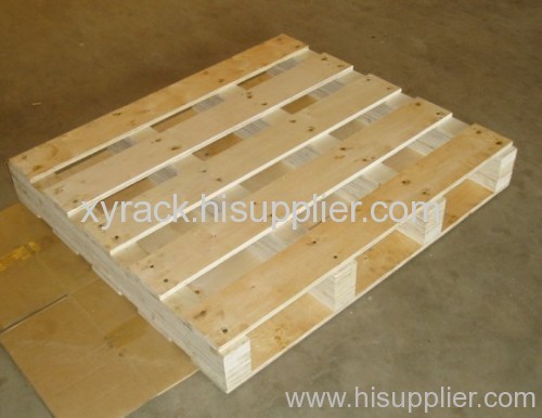 double faced wooden pallet for warehouse or supermarket