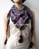 viscose checked woven patchwork scarf