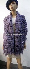 acrylic knitted scarf