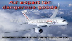international air freight forwarder for chemicals and dangerous goods