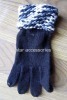 acrylic plain knitted gloves