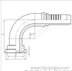 90°SAE FLANGE 3000PSI