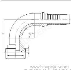 90°SAE FLANGE 3000PSI