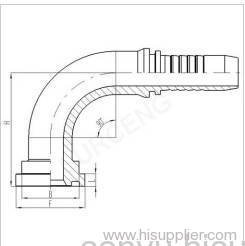 90° SAE FLANGE 6000PSI