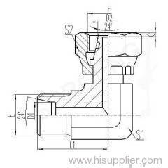 90° ELBOW REDUCER TUBE ADAPTOR WITH SWIVEL NUT