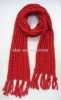 acrylic plain knitted scarf