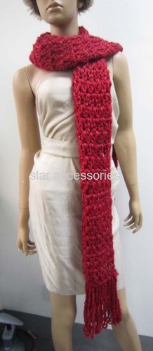 acrylic knitted scarf with rulex