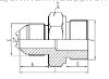 hydraulic adapter and metric thread 74''cone flared tube adapters