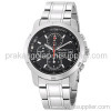 Seiko Men's SNDB03 Stainless Steel Chronograph Black Dial Watch