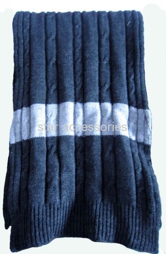 acrylic jacquard knitted scarf