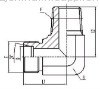 Elbow 90 Degree hydraulic Adapter and fittings