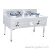 Gas Dual Burner Oven for Cooking Dishes With End Support