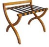 wood luggage rack