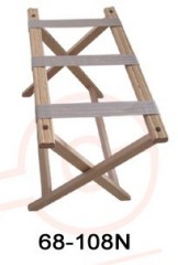 wood luggage rack