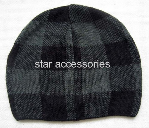 acrylic checked hat
