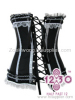 MH20 Black Corset with White Straps Corset