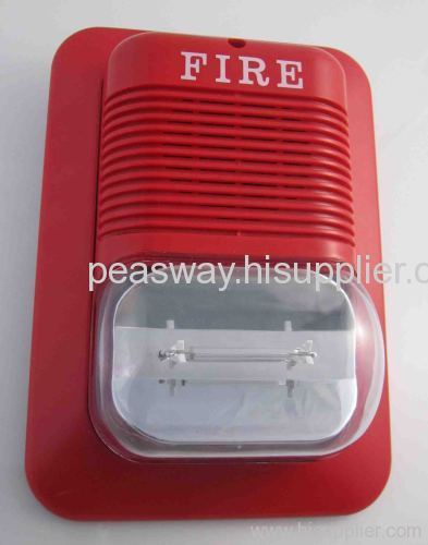 fire alarm system strobe light and horn